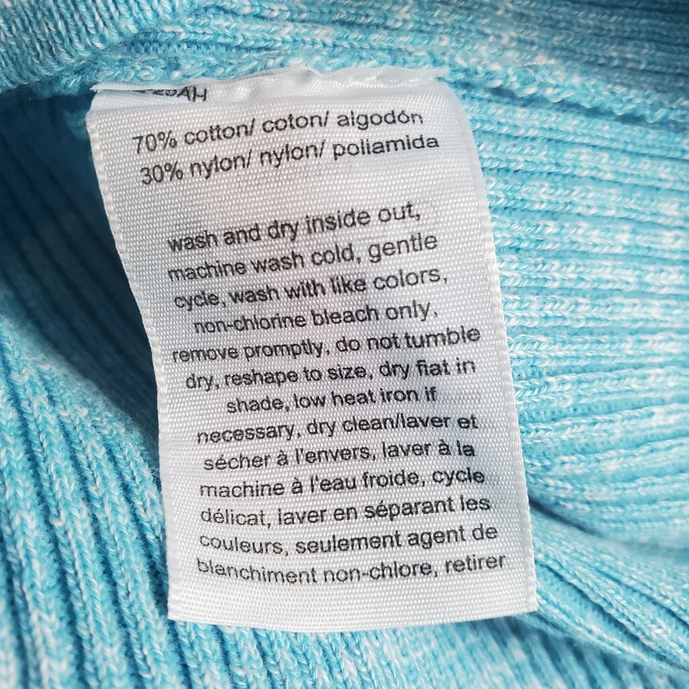 TOMMY JEANS Women's Large Blue Cropped Sweater Tank Top New with Tags - Picture 6 of 6